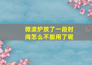 微波炉放了一段时间怎么不能用了呢