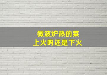 微波炉热的菜上火吗还是下火