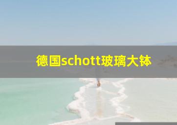 德国schott玻璃大钵