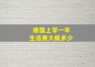 德国上学一年生活费大概多少