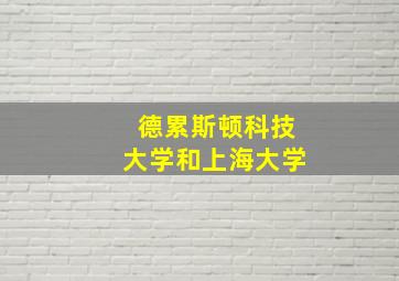 德累斯顿科技大学和上海大学