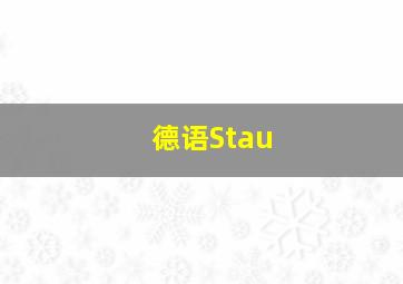 德语Stau