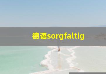 德语sorgfaltig