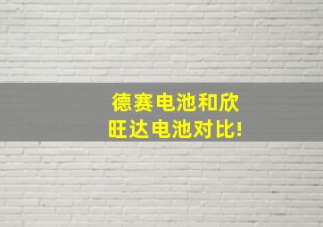 德赛电池和欣旺达电池对比!