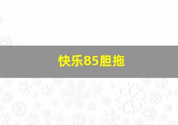 快乐85胆拖