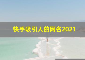 快手吸引人的网名2021