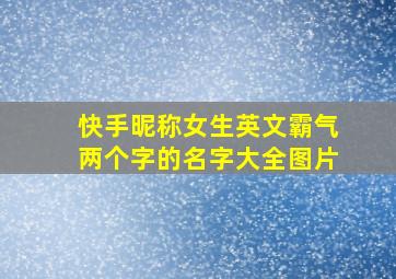 快手昵称女生英文霸气两个字的名字大全图片