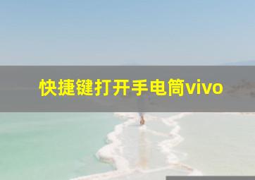 快捷键打开手电筒vivo