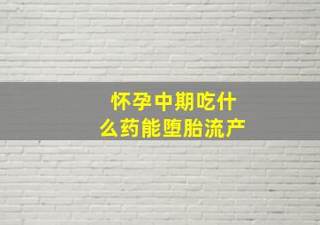 怀孕中期吃什么药能堕胎流产