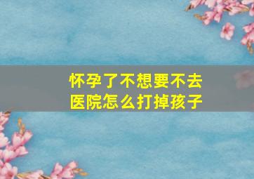 怀孕了不想要不去医院怎么打掉孩子