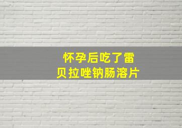 怀孕后吃了雷贝拉唑钠肠溶片