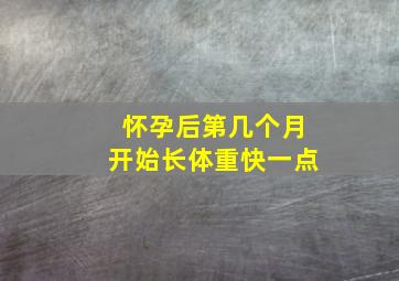 怀孕后第几个月开始长体重快一点