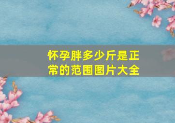 怀孕胖多少斤是正常的范围图片大全