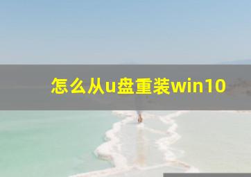 怎么从u盘重装win10