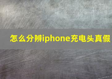 怎么分辨iphone充电头真假