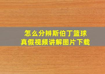 怎么分辨斯伯丁篮球真假视频讲解图片下载