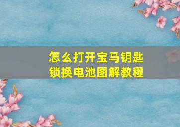 怎么打开宝马钥匙锁换电池图解教程