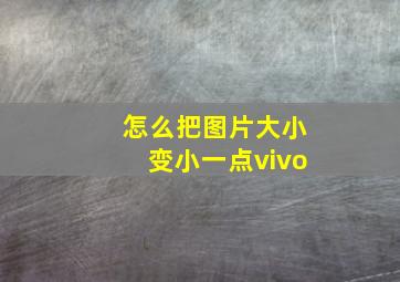 怎么把图片大小变小一点vivo