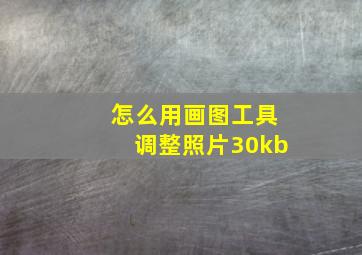 怎么用画图工具调整照片30kb