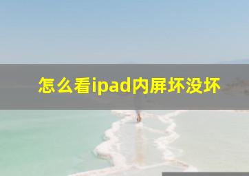 怎么看ipad内屏坏没坏