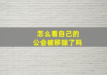 怎么看自己的公会被移除了吗