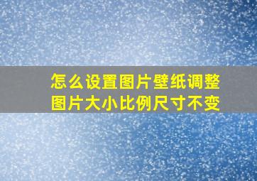 怎么设置图片壁纸调整图片大小比例尺寸不变