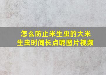 怎么防止米生虫的大米生虫时间长点呢图片视频