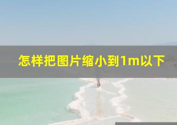 怎样把图片缩小到1m以下