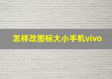 怎样改图标大小手机vivo