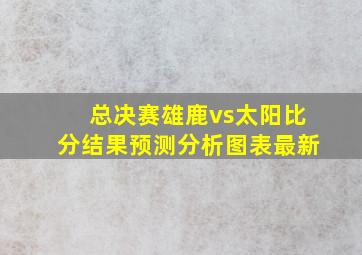 总决赛雄鹿vs太阳比分结果预测分析图表最新