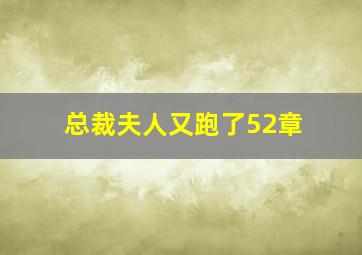 总裁夫人又跑了52章