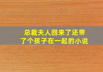 总裁夫人回来了还带了个孩子在一起的小说