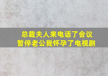 总裁夫人来电话了会议暂停老公我怀孕了电视剧