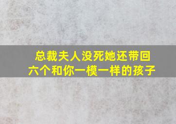 总裁夫人没死她还带回六个和你一模一样的孩子