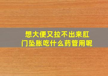 想大便又拉不出来肛门坠胀吃什么药管用呢