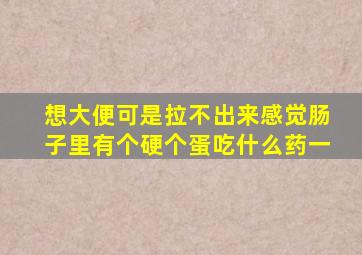 想大便可是拉不出来感觉肠子里有个硬个蛋吃什么药一