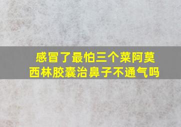 感冒了最怕三个菜阿莫西林胶囊治鼻子不通气吗