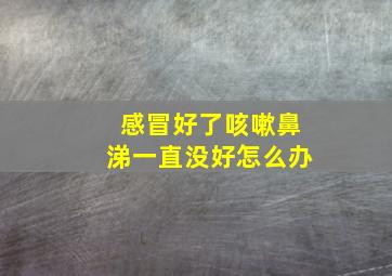 感冒好了咳嗽鼻涕一直没好怎么办