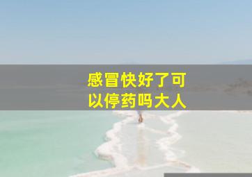 感冒快好了可以停药吗大人