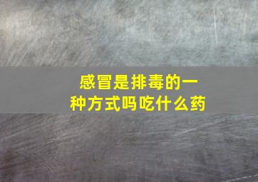 感冒是排毒的一种方式吗吃什么药