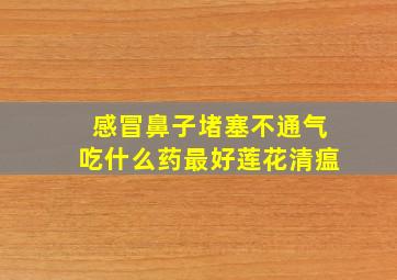 感冒鼻子堵塞不通气吃什么药最好莲花清瘟