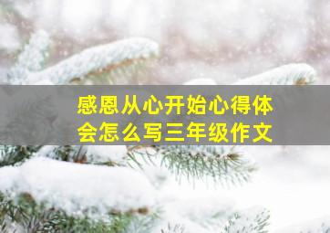 感恩从心开始心得体会怎么写三年级作文