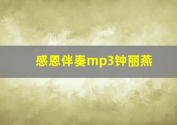 感恩伴奏mp3钟丽燕