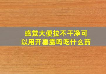 感觉大便拉不干净可以用开塞露吗吃什么药