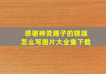 感谢神灵赐子的锦旗怎么写图片大全集下载