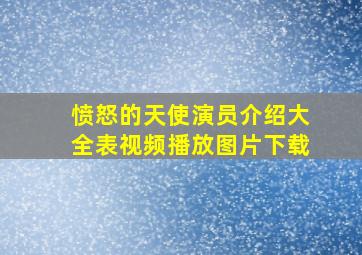 愤怒的天使演员介绍大全表视频播放图片下载