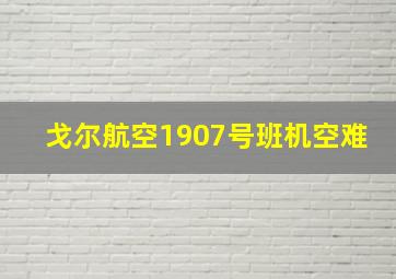 戈尔航空1907号班机空难