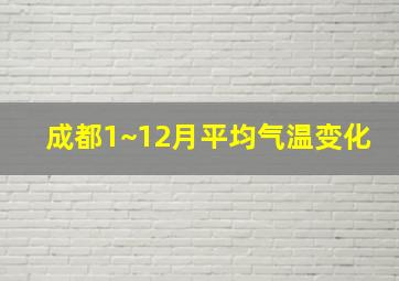 成都1~12月平均气温变化