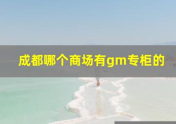 成都哪个商场有gm专柜的