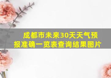 成都市未来30天天气预报准确一览表查询结果图片